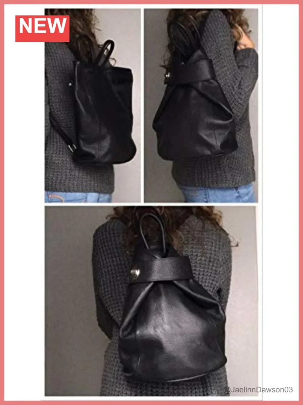 Convertible Italian Leather Backpack Tote Purse 3-in-1 Anti-Theft